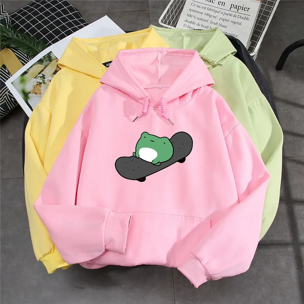 Skateboarding Froggy Soft Hoodie