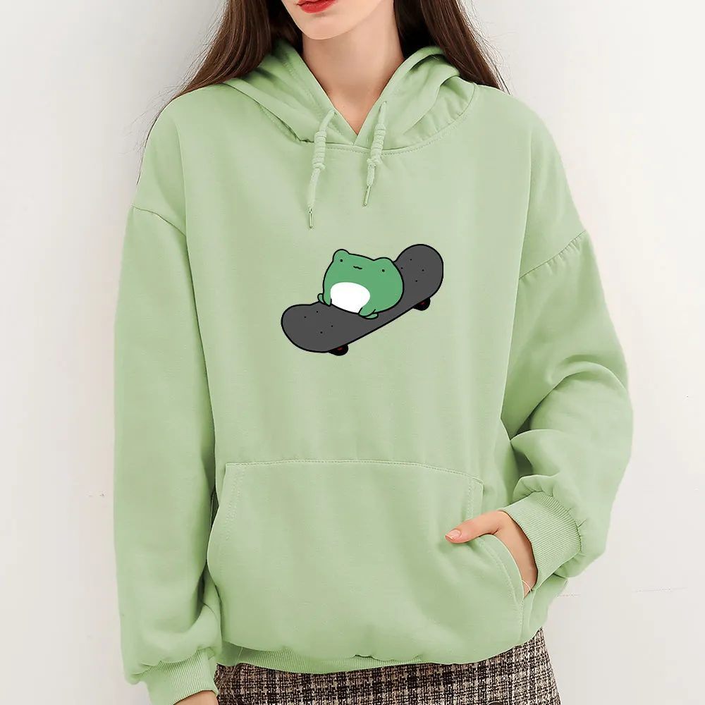 Skateboarding Froggy Soft Hoodie