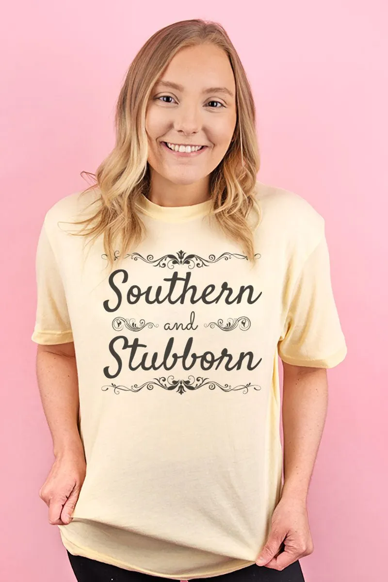 Southern And Stubborn Adult Soft-Tek Blend T-Shirt