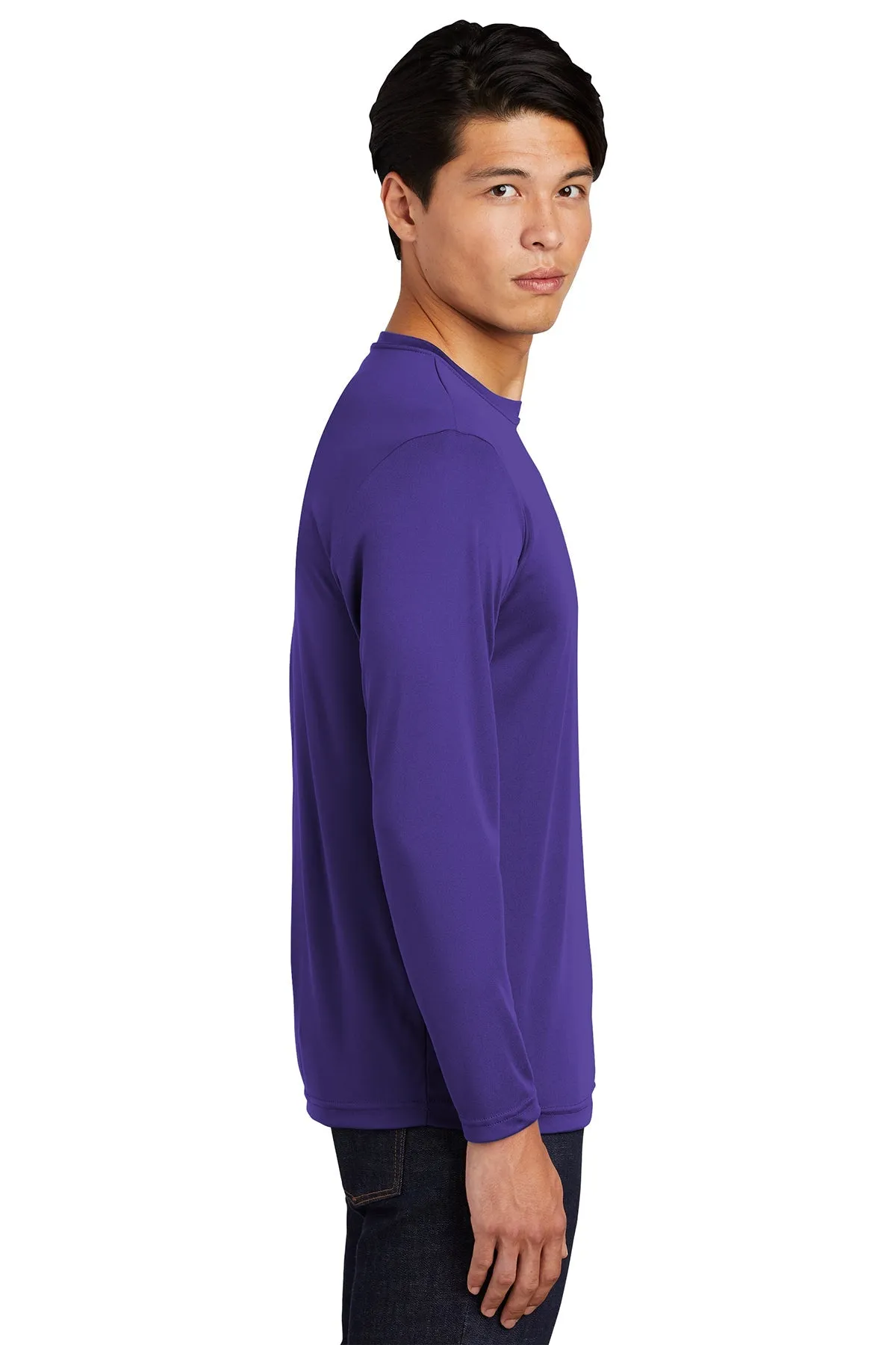 Sport-Tek Long Sleeve PosiCharge Customized Competitor Tee's, Purple