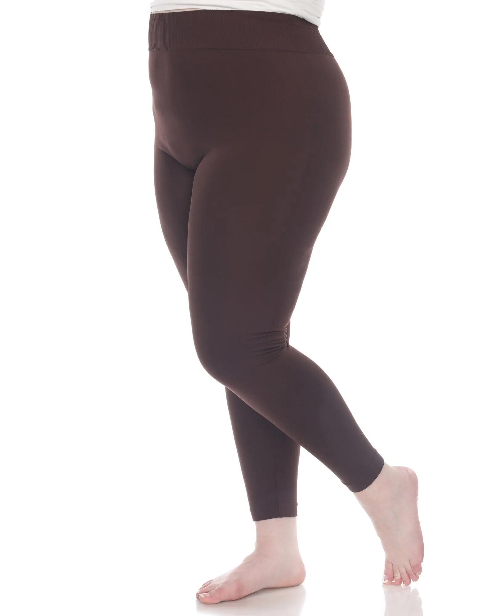 Super-Stretch Solid Leggings | Brown