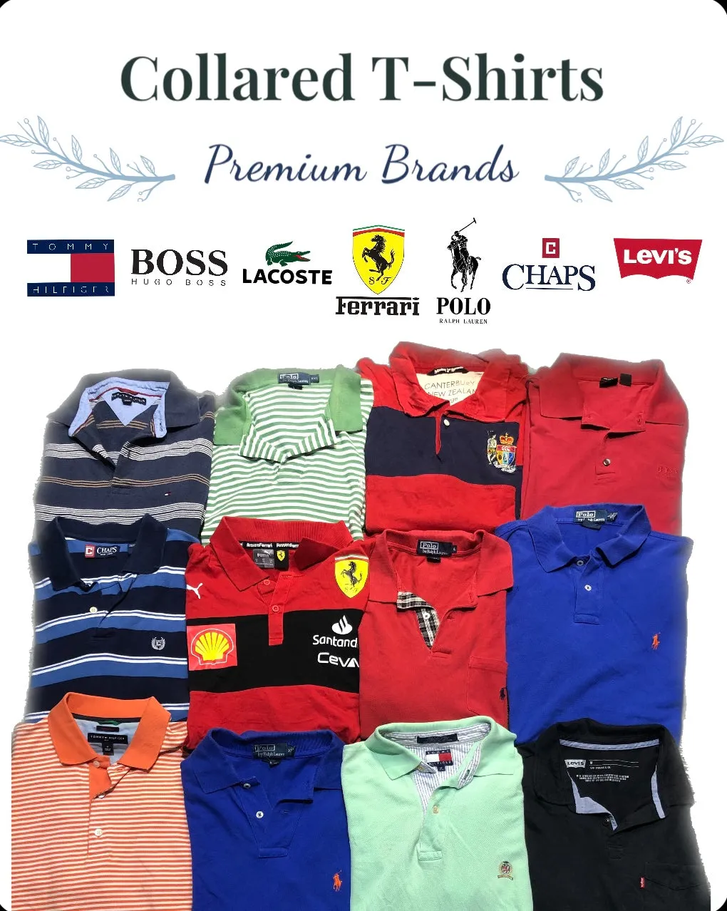 Top Brands Polo Shirts: Polo Ralph Lauren, Ferrari, Lacoste, Hugo Boss, and Other Top Brands