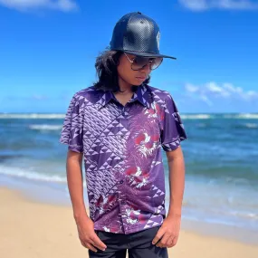 YOUTH PAPAHI ALOHA SHIRT PURPLE