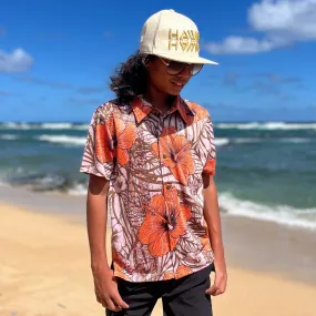 YOUTH VINTAGE ALOHA SHIRT ORANGE